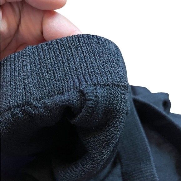 St. John By Marie Gray Black Elastic Band Straight Leg Trousers Size 14 Women - Picture 7 of 9